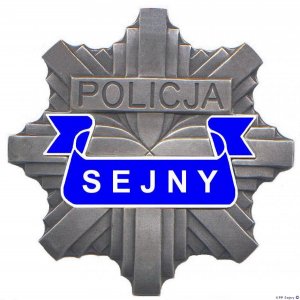 policyjna odznaka z napisem SEJNY