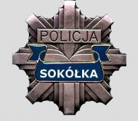 Gwiazda policyjna z napisem POLICJA SOKÓŁKA.