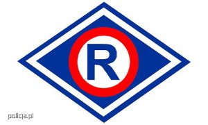 Logo ruchu drogowego z napisem policja pl.