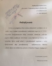 zdjęcie przedstawiające nagłówek pisma adresowanego do Komendanta Wojewódzkiego Policji w Białymstoku