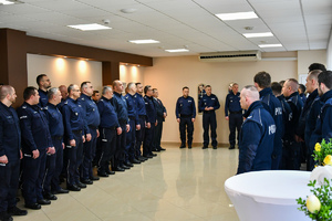 policjanci na spotkaniu wielkanocnym
