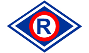 symbol ruchu drogowego  - grafika z literą R