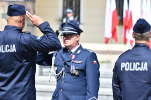 Policjanci podczas uroczystości