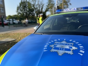 policjanci przy przejściu dla pieszych