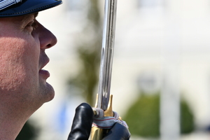 Policjanci oraz goście podczas  uroczystości