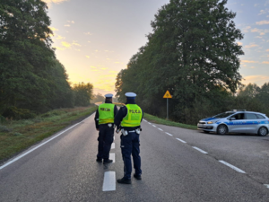 Policjanci podczas działań