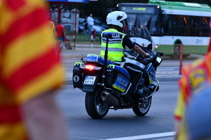 policjant na motocyklu