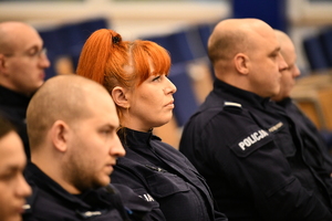 Policjanci podczas podoficerki