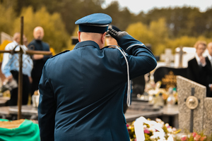 policjanci podczas pogrzbu