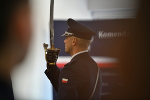 policjanci oraz uczestnicy podczas ślubowania