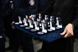 Uroczysta zbiórka z okazji 35-lecia Oddziału Prewencji Policji w Białymstoku