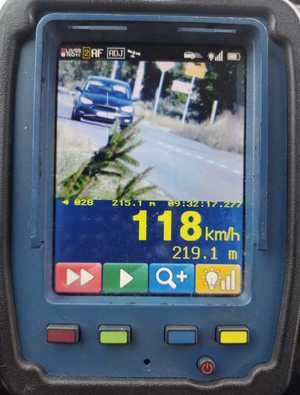 zdjęcie z rejestratora prękości