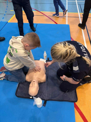 Justyna Woronowicz-Marzec podczas czynności służbowych