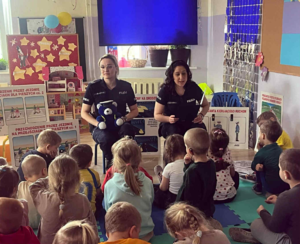 Justyna Woronowicz-Marzec podczas czynności służbowych