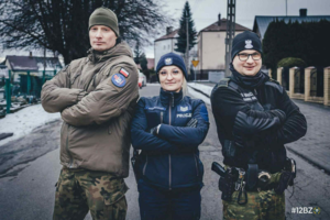 Justyna Woronowicz-Marzec podczas czynności służbowych