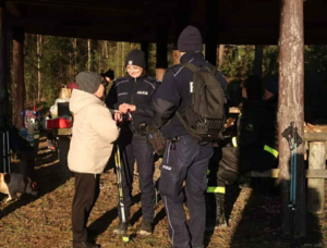 Justyna Woronowicz-Marzec podczas czynności służbowych