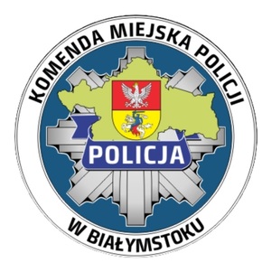 napis komenda miejska policji w białymstoku
