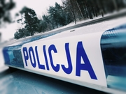 na białym tle napis policja