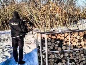 POLICJANCI SPRAWDZAJĄ BUDYNKI