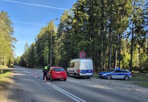 policjanci kontrolują pojazdy