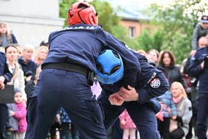 noc muzeum, pokazy policjantów i stoiska profilaktyczne