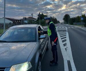 policjanci prowadza kontrole pojazdów