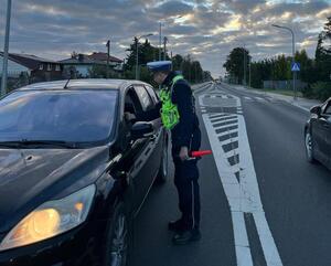 policjanci prowadza kontrole pojazdów