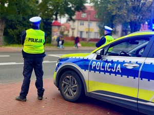 policjacni podczas działan w rejonach przejsc dla pieszych