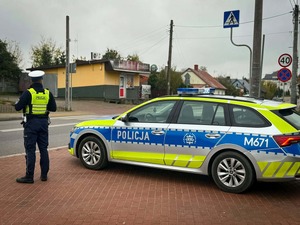 policjacni podczas działan w rejonach przejsc dla pieszych