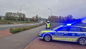 policjacni podczas działan w rejonach przejsc dla pieszych
